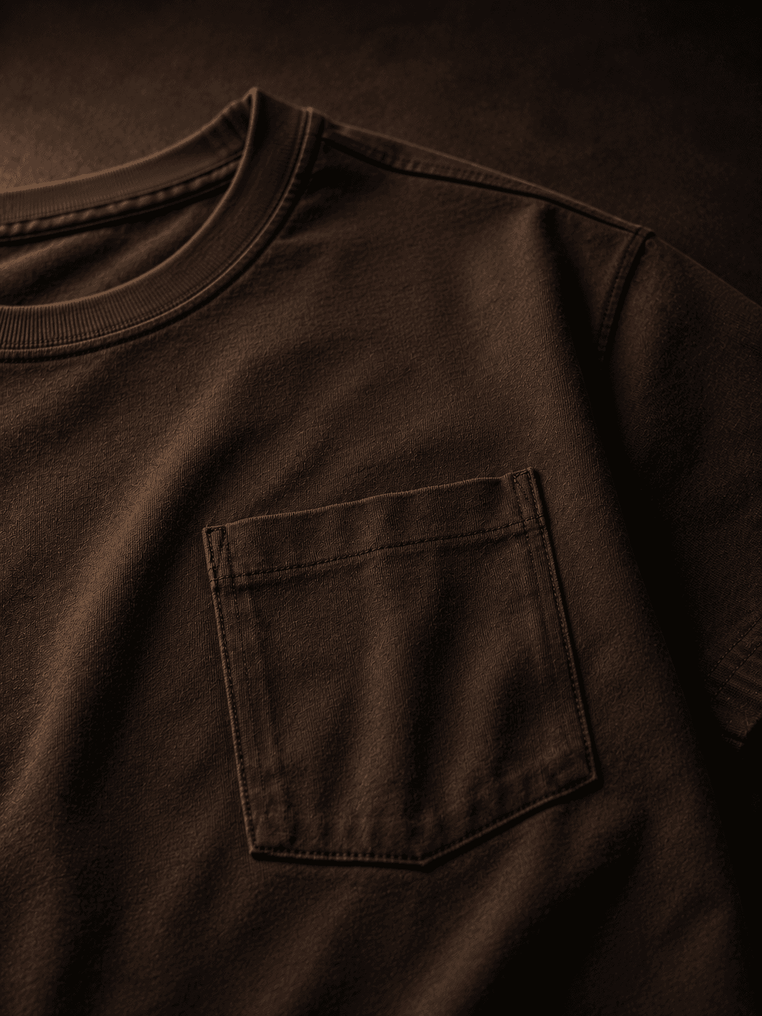 Linen-blend shirt in bronze, close-up of the weave texture